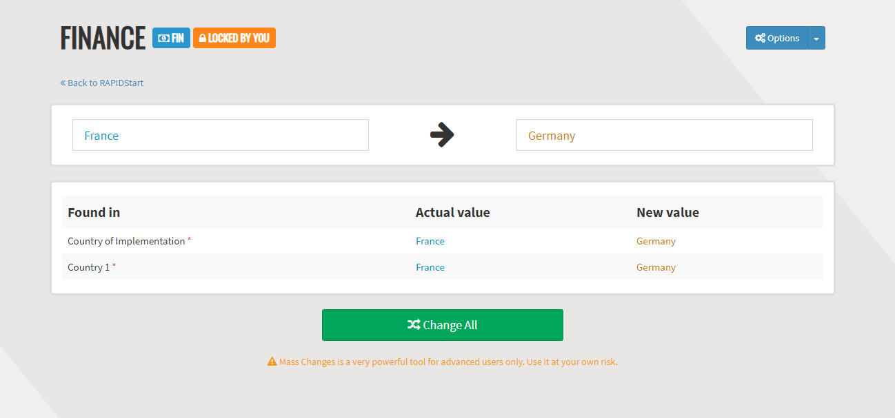  Platform: Updates 1.5.0 Image: Rapid4Cloud platform RAPIDStart improvements of Oracle Fusion Setups mass changes